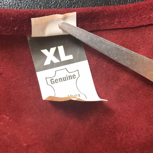 Genuine Leather beaded ladies size XL top - Picture 5 of 7